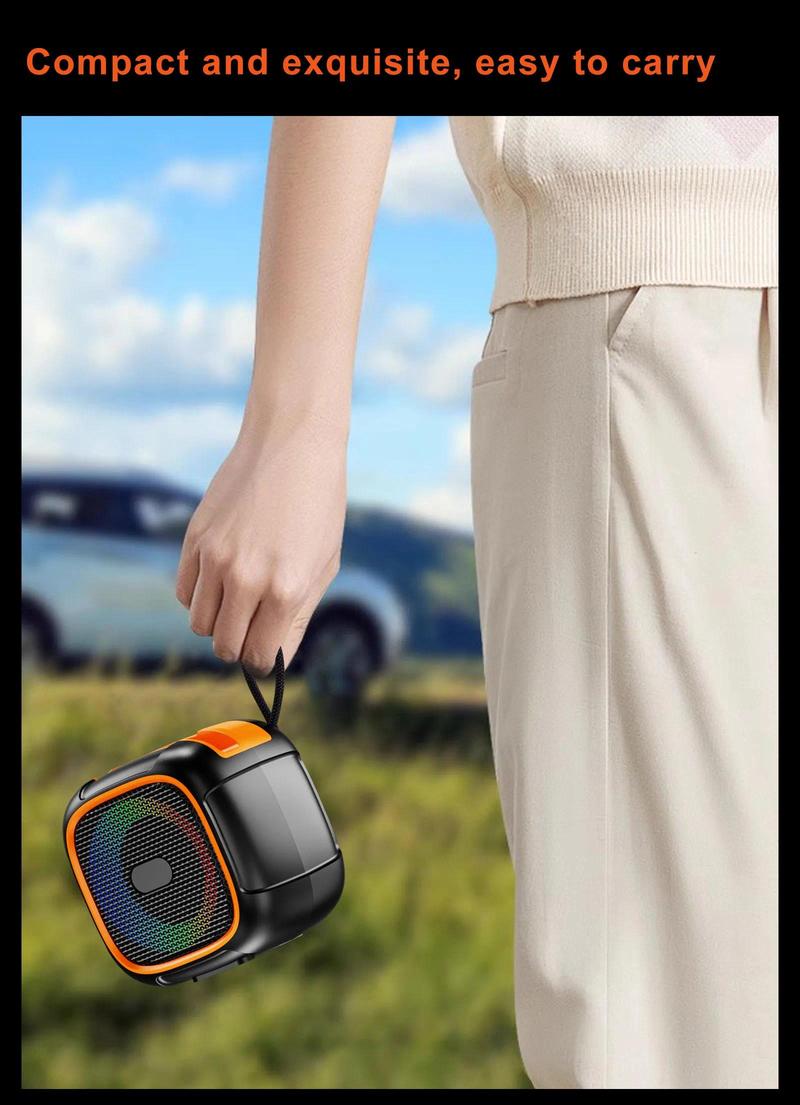 Product Introduction of Portable Mini Speaker Caixa De Som Bluetooth SY-307 with RGB Light Support Hands-free Call USB Drive TF Card AUX FM Radio TWS 6