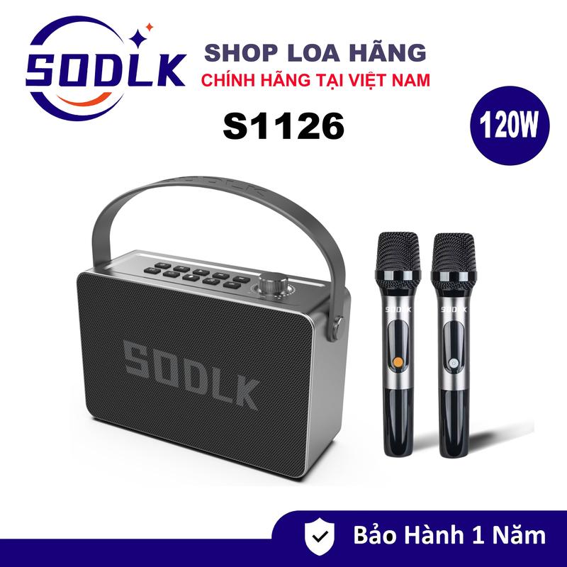 Loa Karaoke SODLK S1126 Công Suất 120W pin 12000Mha với công nghệ tăng cường kỹ thuật số loa siêu trầm công suất cao 120W cho hiệu ứng âm thanh nổi 3D - Chính hãng bảo hành 12 tháng loa bluetooth Củ Loa Nghe Nhạc loa _ di động