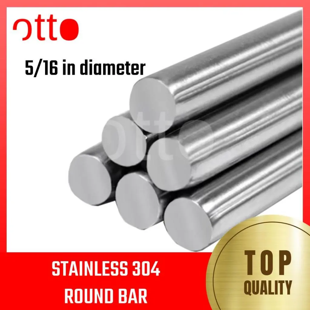 SS 304 Round Rod - 5/16 inches diameter, Length up to 60 inches