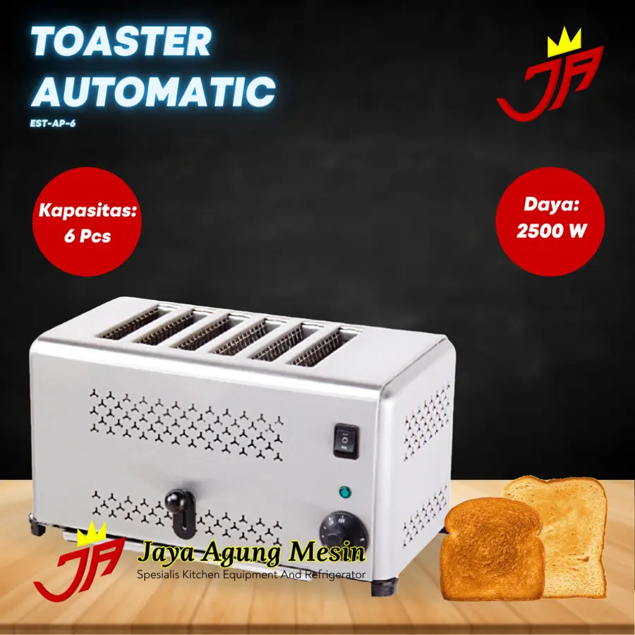 Panggang Roti Toaster Automatic Pop-Up 6 Slot Getra EST-AP-6 - Shop ...