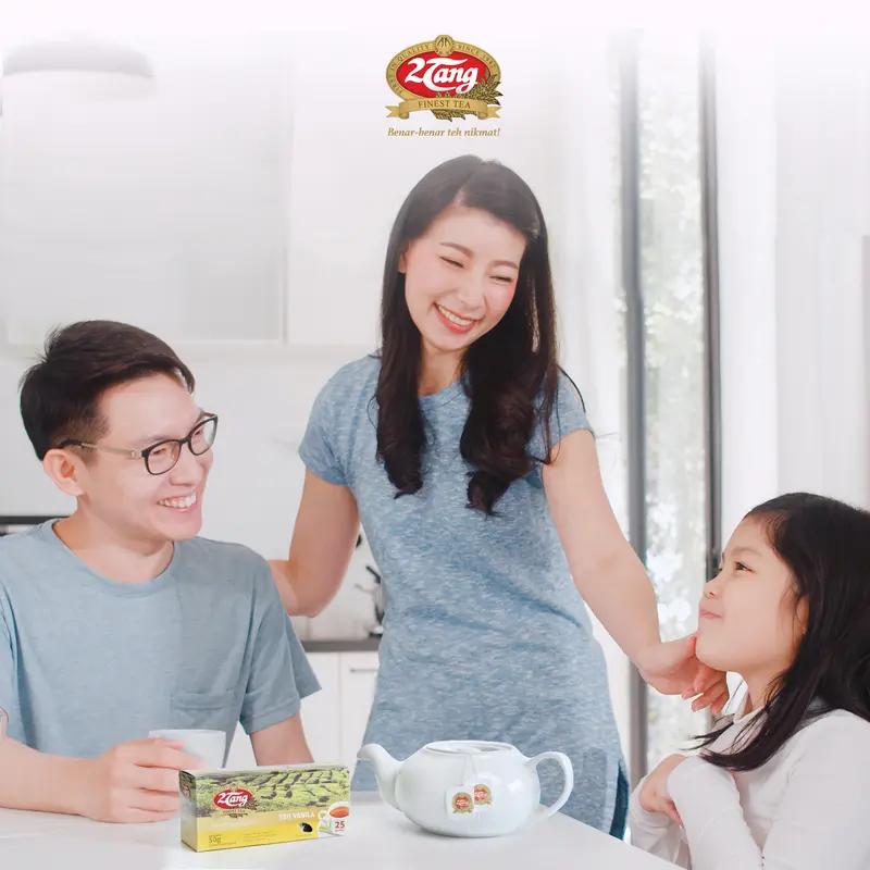 2Tang Vanilla Tea Teh Celup [3 box @25 kantong/ 2gr] Daun Hitam 1