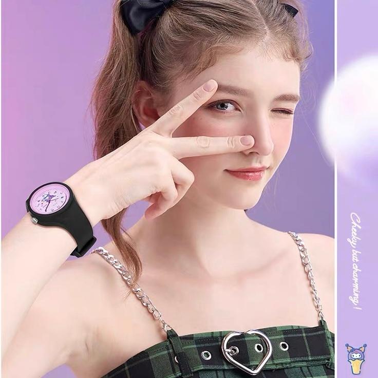 Đồng Hồ Hoạt Hình Sanrio My Melody, Dây Đeo Silicon, Dành Cho Bé Gái Và Trẻ Em, Dễ Thương Và Kuromi, Đồng Hồ Thạch Anh, Chất Lượng Cao, Hoàn Hảo Làm Quà Tặng, Hàng Mới Về Năm 2025 2