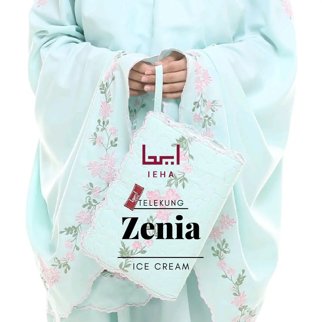 Mukena dewasa ZEINA jumbo bordir manual tasikmalaya Katun Bunga atasan bawahan Lembut Mewah Lembut Mewah Nyaman Renda Muslim