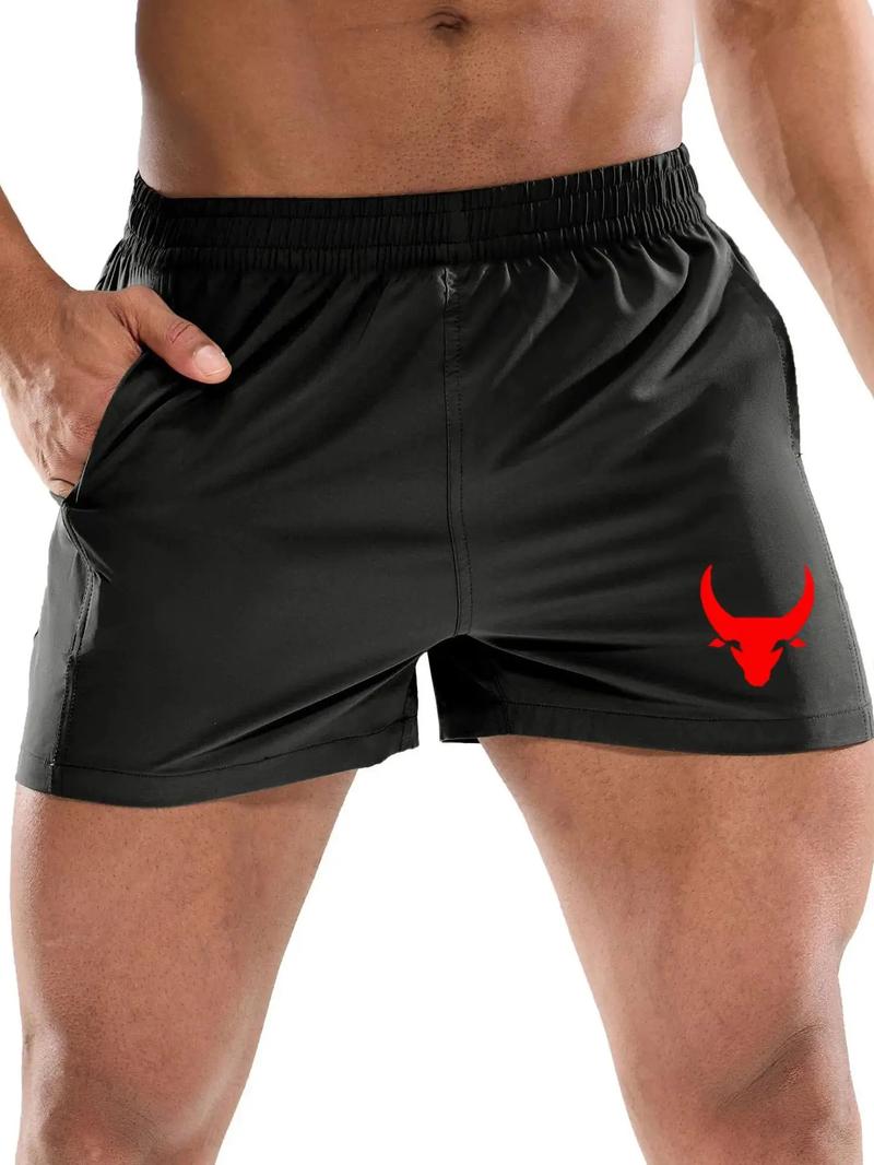 Product Introduction of Summer men's sports bullhead shorts with zippered pockets, suitable for running and fitness, breathable quick drying shorts 3