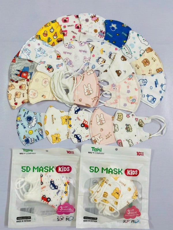 Combo 10- 50 Chiếc Khẩu Trang Y Tế TRẺ EM 5D Taki In Hình Hoạ Tiết Cho Bé 0-3 Tuổi