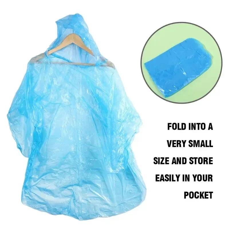 Bóng Áo Mưa Dùng Một Lần, Không Thấm Nước, Dành Cho Người Lớn, Áo Mưa Ponchos Áo Choàng, Cầm Tay, Thích Hợp Cho Các Trường Hợp Khẩn Cấp Ngoài Trời, Áo Khoác, Đồ Dùng Gia Đình 7