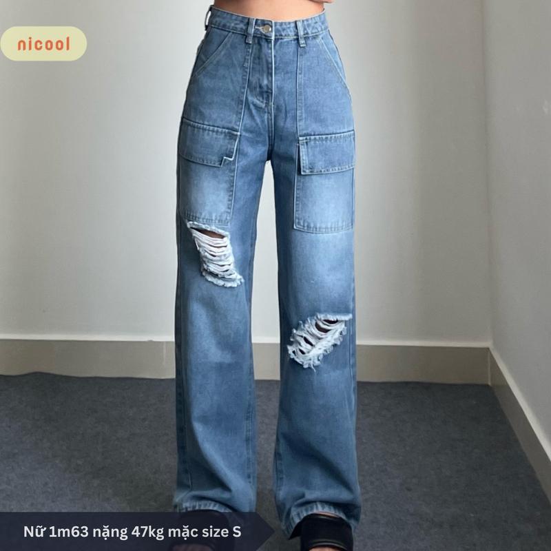 Quần Jean nữ ống suông Hottrend Nicool N41-Q5 Pants