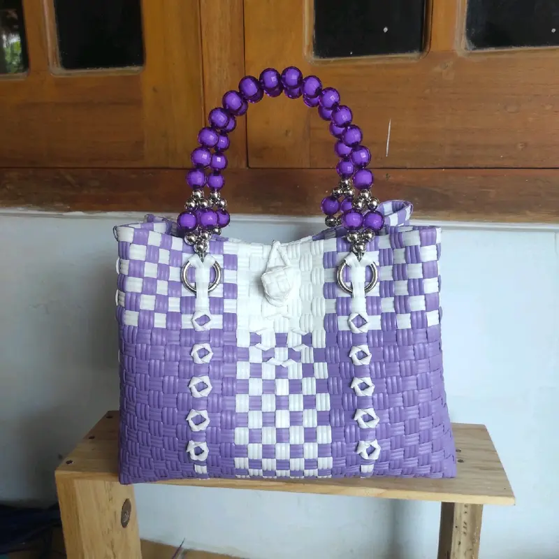 Tas Anyam Jali Modern Handle Mutiara 1