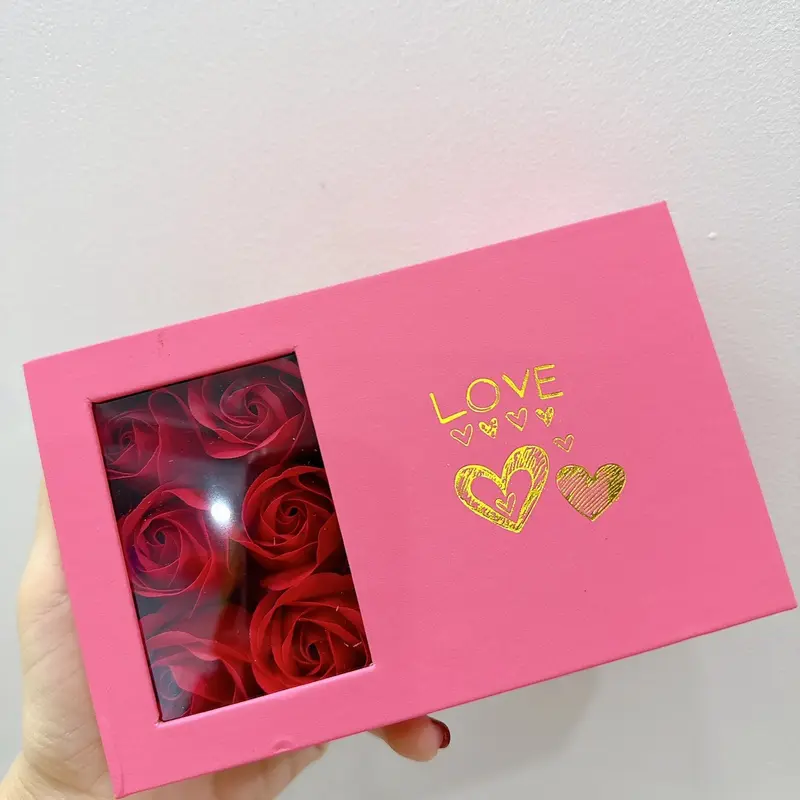 Hộp hoa hồng tình yêu dùng đựng trang sức vàng bạc, Bạc LoPa 3