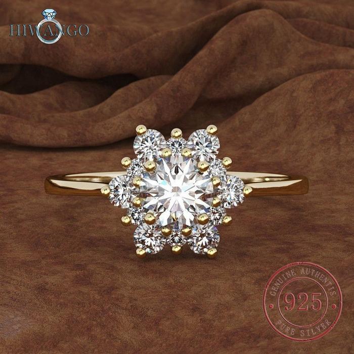 Gambar HIWANGO Cincin Emas Wanita Zircon AAAAA - Emas, Nomor 6 dari HIWANGO Kab. Gresik 4 Tokopedia