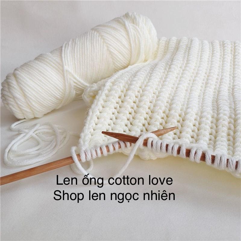  LEN COTTON LOVE LEN ỐNG NỘI ĐỊA LEN VALENTIN dùng đan móc khăn mũ 