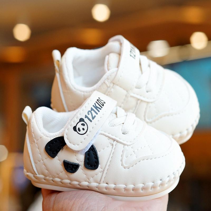 Giày Thể Thao Cho Em Bé Cho Bé Gái Và Bé Trai, Cho Trẻ Sơ Sinh, In Hình Gấu Trúc, Chống Trượt, Đế Mềm, Giày Đi Bộ Đầu Tiên
