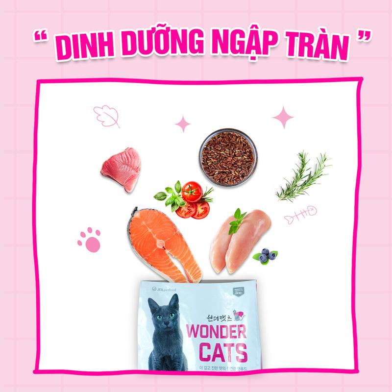 (1kg) Wonder Cats - Thức ăn hạt CHO MÈO MỌI LỨA TUỔI nhập khẩu Hàn Quốc 3