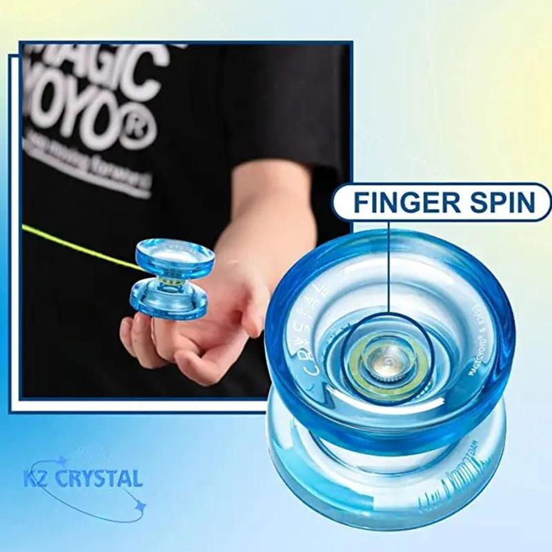Product Introduction of Magic Yoyo K2 Responsive Yoyos For Kids Transparent Looping Play Beginner Yoyo With Narrow Bearing Steel Axle ABS Body 22