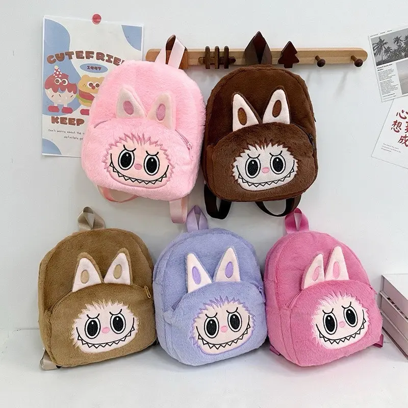 Balo labubu hoạt hình đồ chơi sang trọng đáng yêu Đeo Vai Nam Nhung Backpack