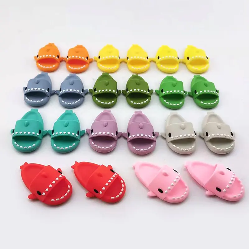 Dép Lê Mini Cho Chuột Hamster, Dép Cá Mập, Thiết Kế Hoạt Hình Dễ Thương, Đồ Trang Trí 2 * 1Cm, Thích Hợp Cho Thú Cưng Nhỏ J1Y0 1