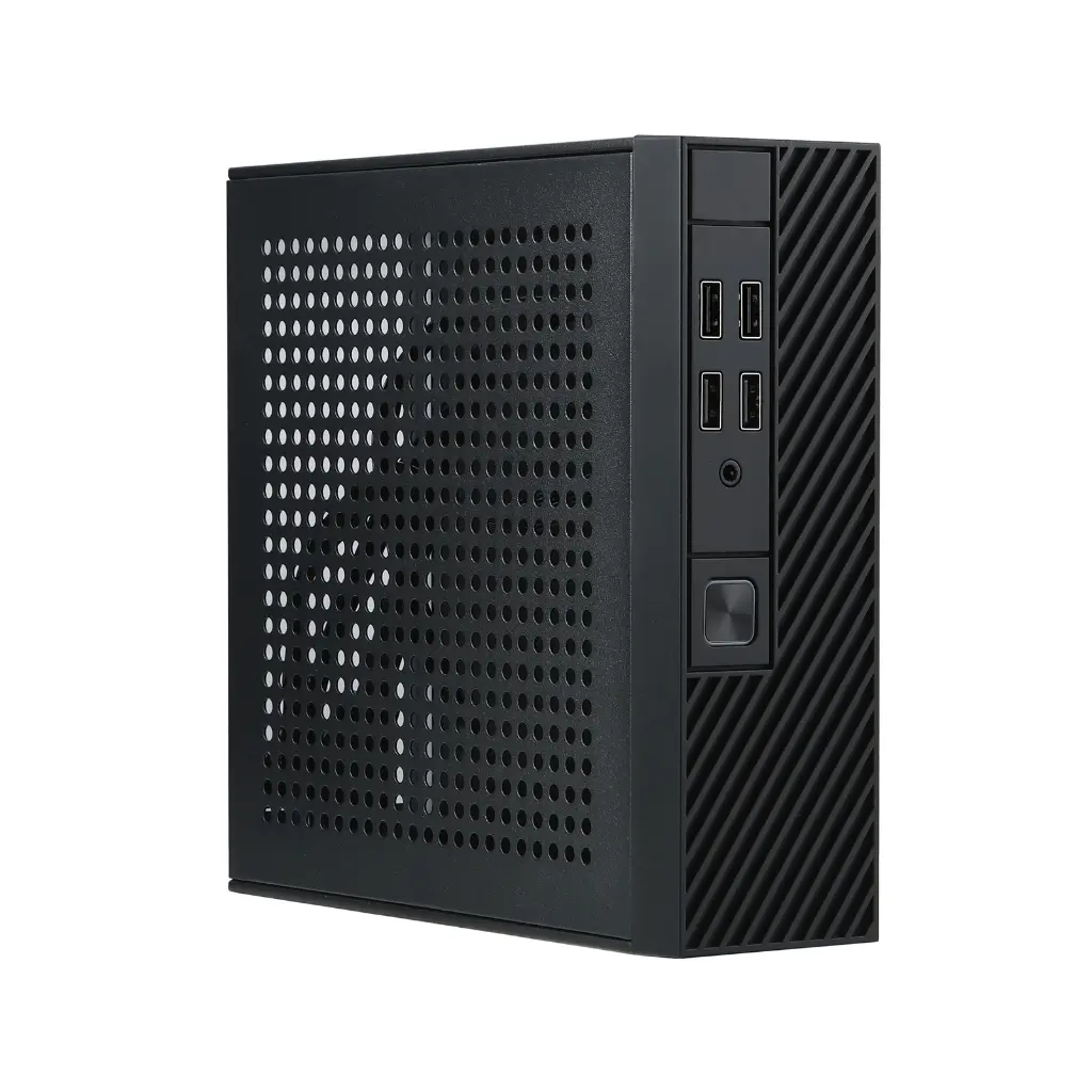 Industrial Control M10 Mini-ITX HTPC Case Easy to Use PC Case ITX Computer Case with 4 USB for Office Home Attachments