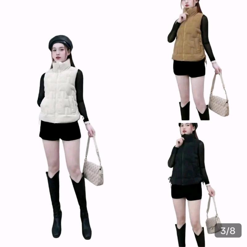Áo phao ghile siêu xinh dành cho chị em nha Nhung Nữ Voi Women áo khoác áo phao áo gile revive áo áo phao 1
