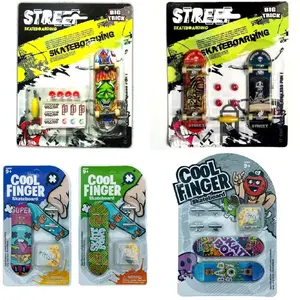 Mainan Finger Skateboard Jari Fingerboard Mini Skate Board Finger Board Roda Outdoor dengan Roda Cadangan dan Obeng - Buah, Toys, Kunci