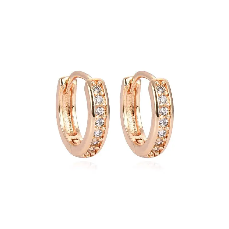 #105 Anting Jepit Permata TITANIUM Perhiasan GOLD Earrings 0