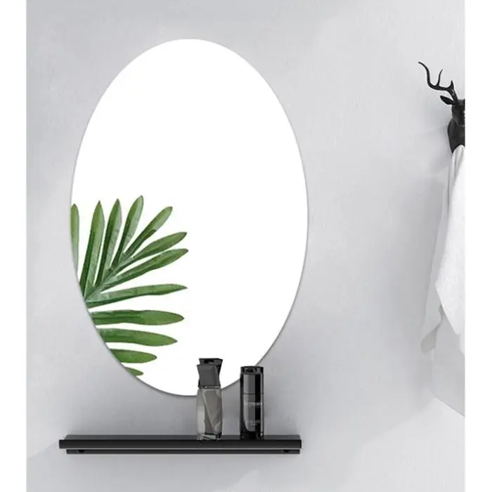 【MAX】 Stiker Cermin OVAL KOTAK 3D Dinding Kaca Acrylic Wallpaper Mirror 0