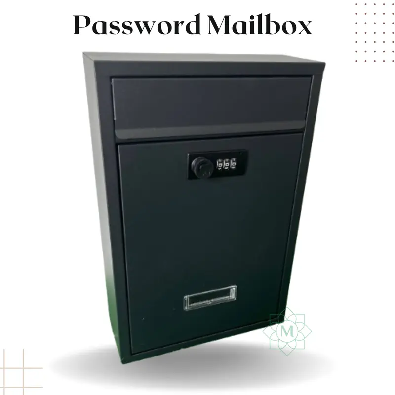 Password Pin Mailbox Wall-Mounted Locking Mailbox – Outdoor Waterproof ...