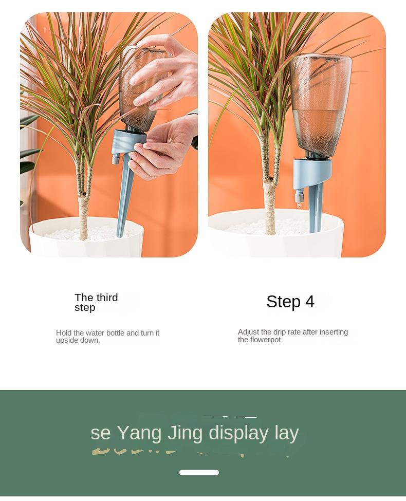 Product Introduction of Automatic Watering Tool, Drip Irrigation, Plant Watering System, Home Use, Travel Watering Can, Water Bottle for Plants 10