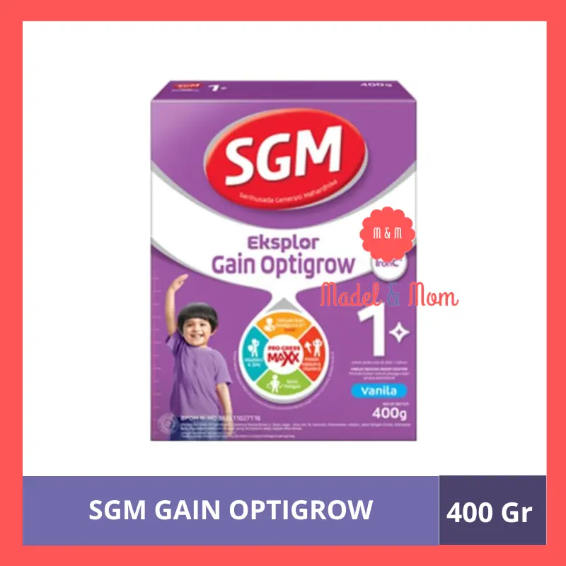 SGM EKSPLOR GAIN OPTIGROW 400 GR - SUSU PERTUMBUHAN
