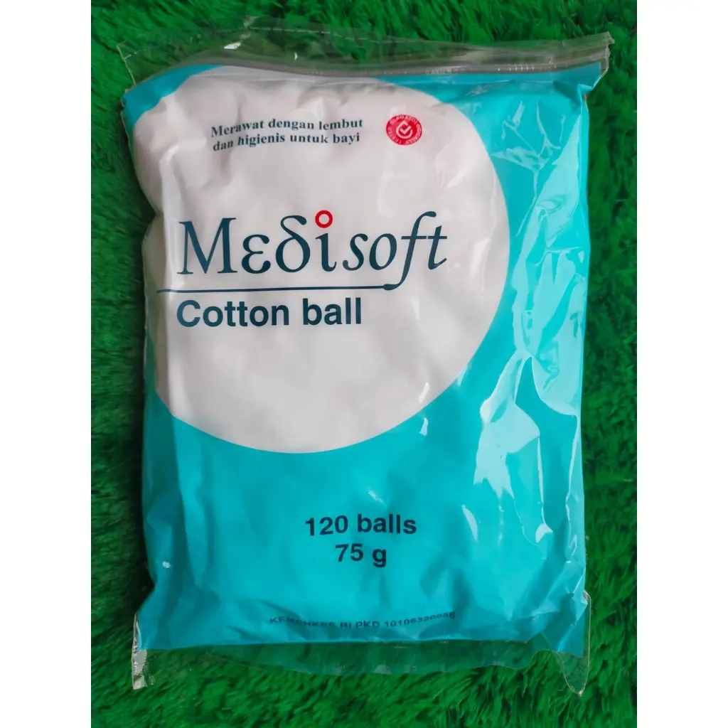 Medisoft Cotton ball, Kapas Bola/ Bulat 120balls, 75 gram Bayi