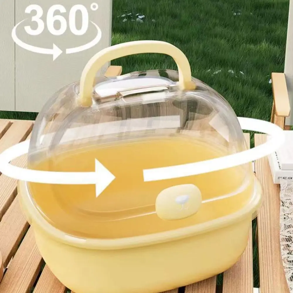 Portable Handheld Hamster Cage Sturdy Breathable Small Animal Carrying Cage Travel Carrier Holder Large Space Pet Carrying Box