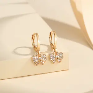 LM835 【COD】 Anting Kupu-kupu Titanium Berlian Anti Luntur Anting Wanita Anting Liontin Anting Korea style Anting