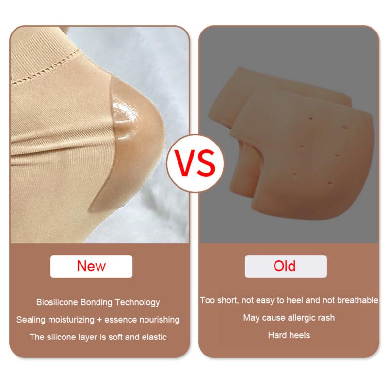 Product Introduction of 2 Pairs Soft Elastic Heel Protector Socks Sleeve Soft Comfortable Anti-Slip Shock Absorption Foot Protection Cover 26