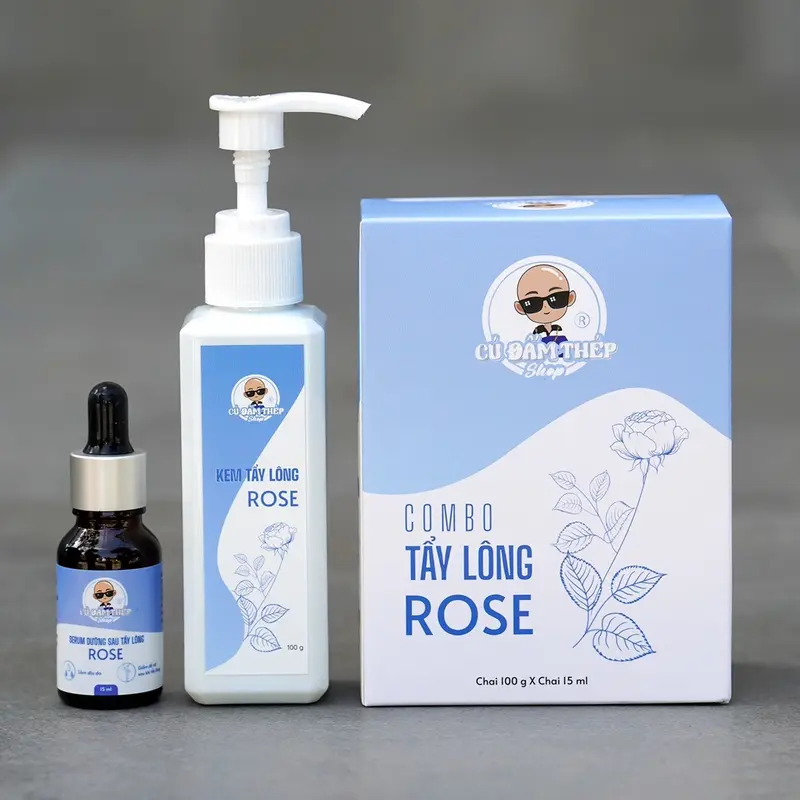 COMBO KEM TẨY LÔNG ROSE HƯƠNG HOA HỒNG |DÙNG ĐƯỢC CHO BIKINI ,TAY ,CHÂN ,NÁCH CHO CẢ NAM & NỮ 0