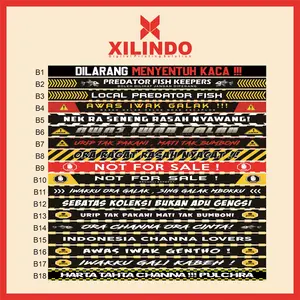 LIST STIKER STICKER AQUARIUM IKAN HIAS CHANA IWAK GALAK CUSTOM E TANK TAHAN AIR CUSTOM PREDATOR ATAS BAWAH XILINDO