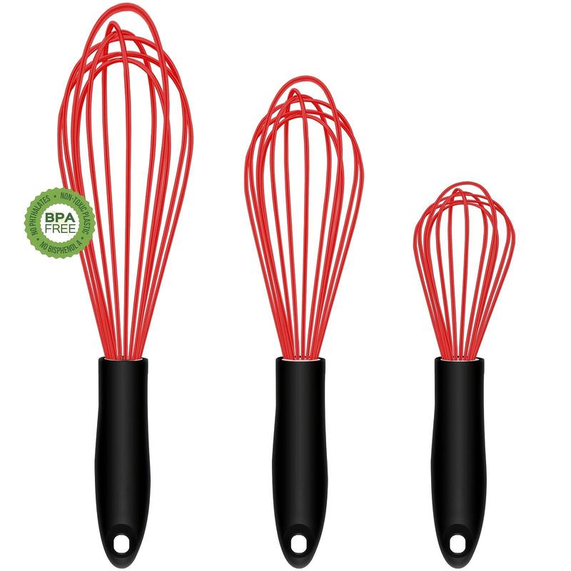 3pcs/set Manual Egg Mixer with Handle, Portable Anti-scratch Hand Egg Beater, Handheld Whisk for Butter Cream Egg Paste, Kitchenware 6