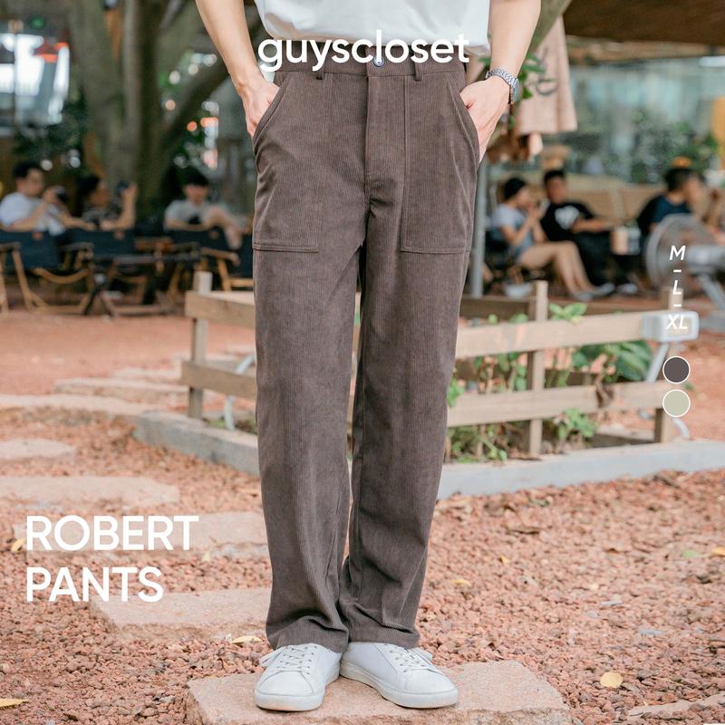 Quần Nhung Tăm Nam GUY's Closet Robert Pants - Chất Liệu Corduroy Dáng Suông Thoải Mái - Be Nâu - Menswear