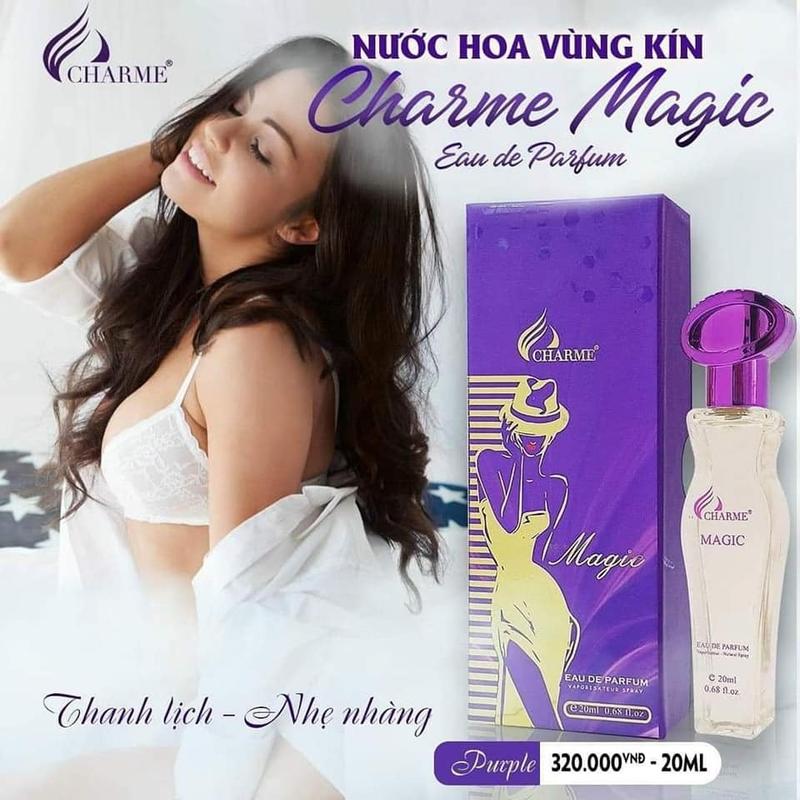 Nước Hoa Vùng Kín Charme Perfume Magic 20ml- Hương Thơm Quyến Rũ Nhẹ Nhàng - Tặng 1 Bịt Khăn Ướt Mini 6