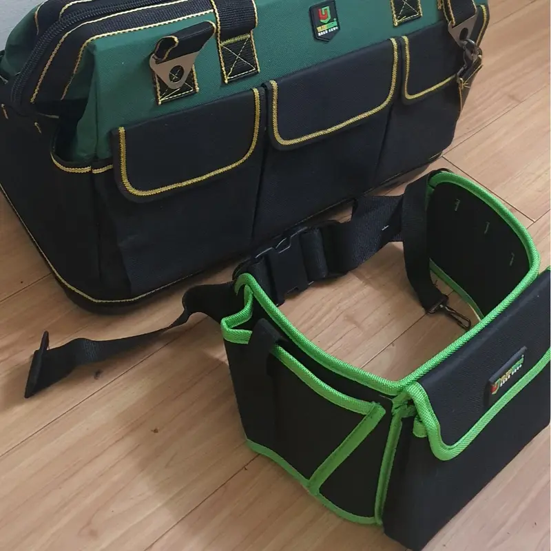 Combo Túi đồ nghề đế cứng 20inch và đai đeo hông dùng cho anh em kỹ thuật, cơ khí điện nước đièu hòa 6