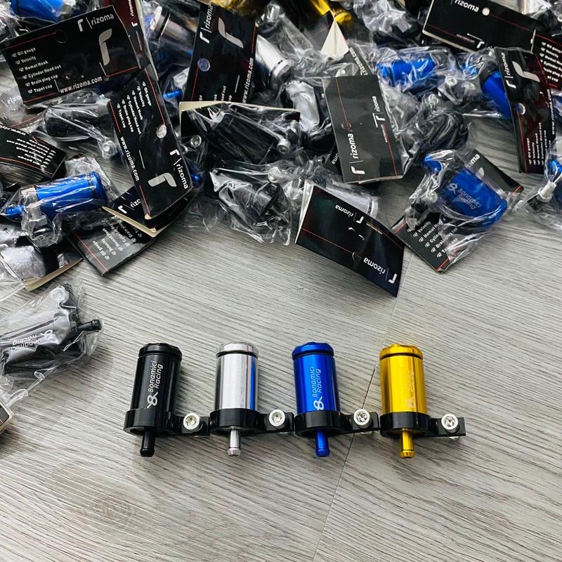 bình dầu nhôm cnc gắn cho ex - sonic - winner- raider- satria gắn sau hoặc các bình dầu cho tay thắng rời chất liệu nhôm