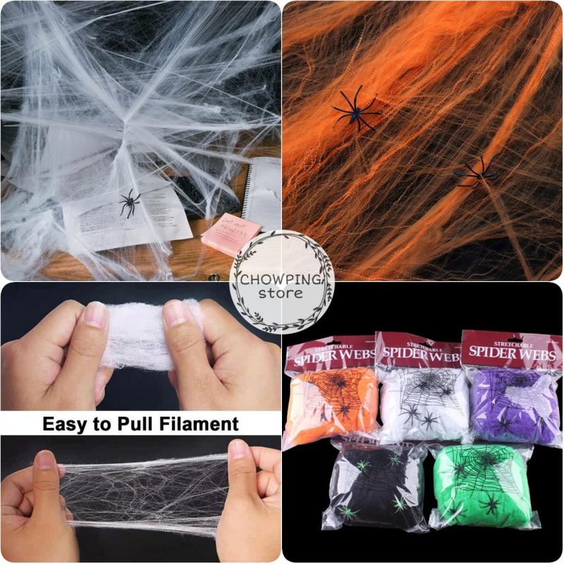 Product Introduction of Jaring Sarang Laba Laba Stretchable Spider Webs Dekorasi Halloween 3