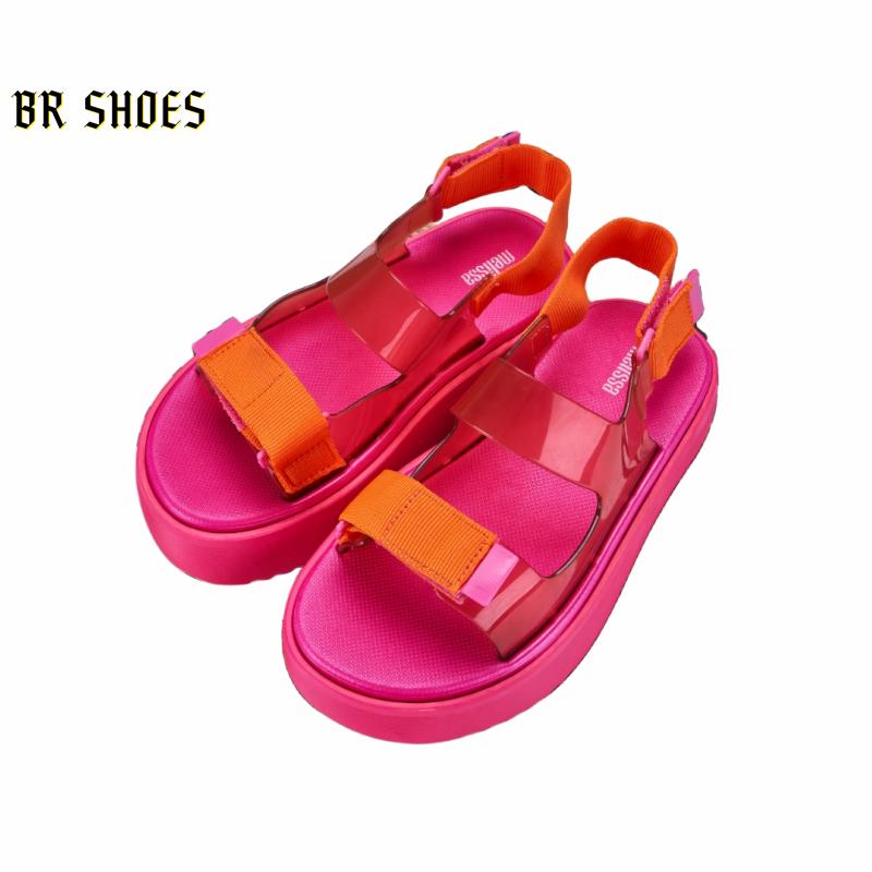 Product Introduction of Melissa Official Store Women Shoes Platform Sandals Magic Buckle Women Heightening Shoes Beach Sandals Quality True Love 2