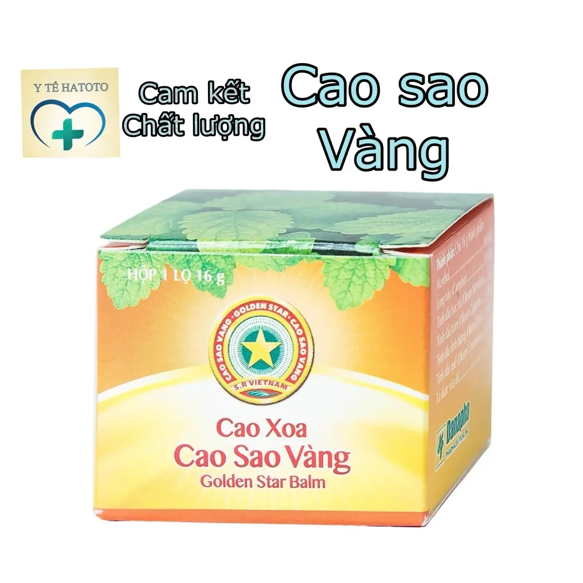 ￼Cao Sao Vàng Danapha giúp giảm cảm cúm, nhức đầu (16g) dầu gió dạng sáp