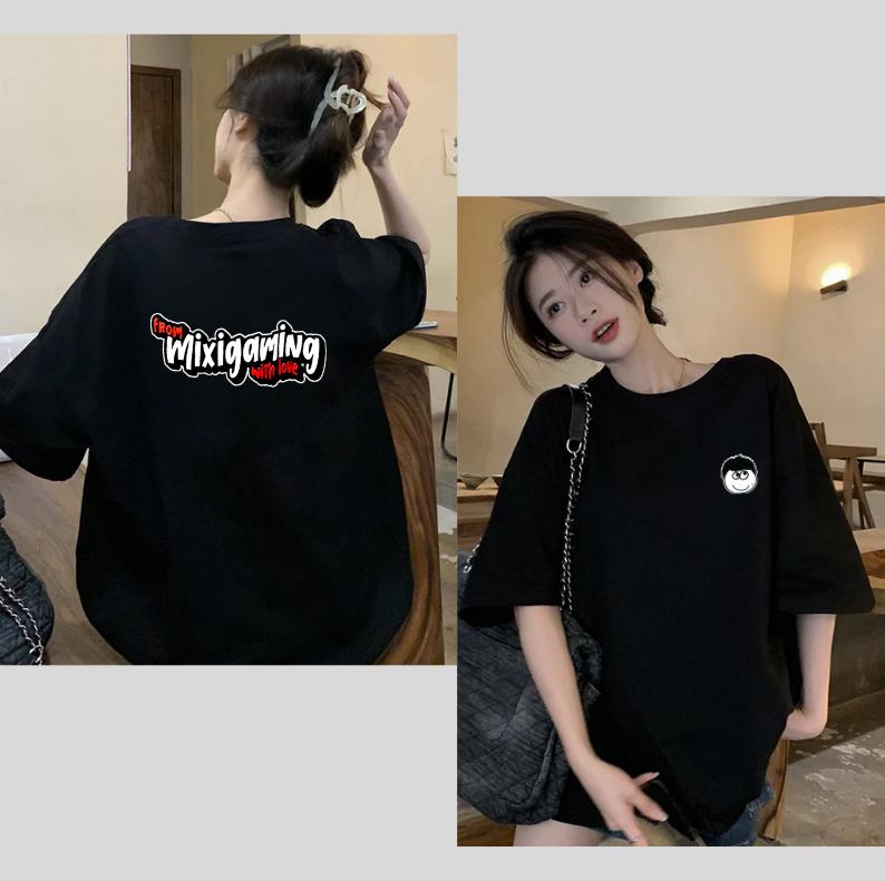 Áo Thun Xinh Mixi Gaming, Chất vải Cotton 220 gsm co dãn 2 chiều mát mẻ, thoáng khí, siêu thấm hút - Nam Menswear Nữ Women Top Cổ Tròn áo phông nữ 2
