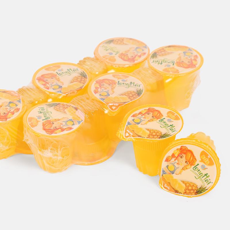 Nước rau câu Long Hải 95g/cốc đóng vỉ 05 cốc - Vị dứa Snack Ăn Vặt Food 2