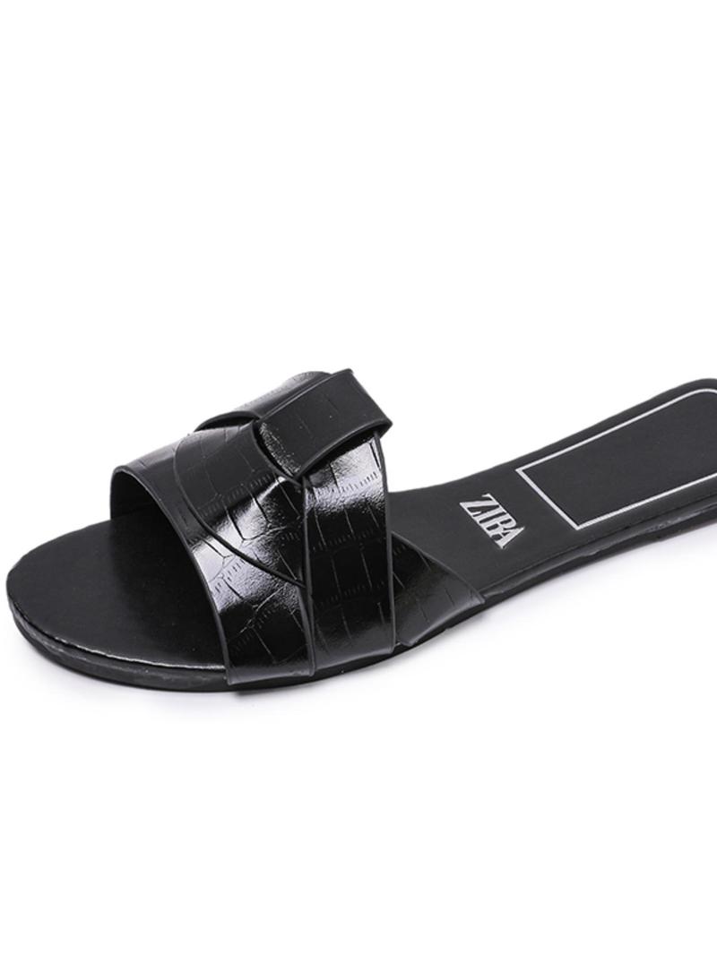Product Introduction of Women's Fashionable Plain Color Slide Sandals, Casual Comfortable Flat Sandals for Beach, Home, and Everyday Wear, Stylish Flat Flip Flops for Women, Walking Shoes, Gifts for Wife 4