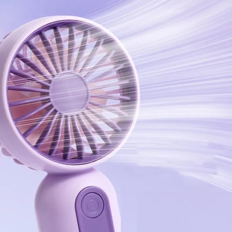 Portable Mini Fan, USB Rechargeable Handheld Fan with 3 Speed Setting, Lightweight Fan for Makeup, Travel, Beach, Indoor and Outdoor Use