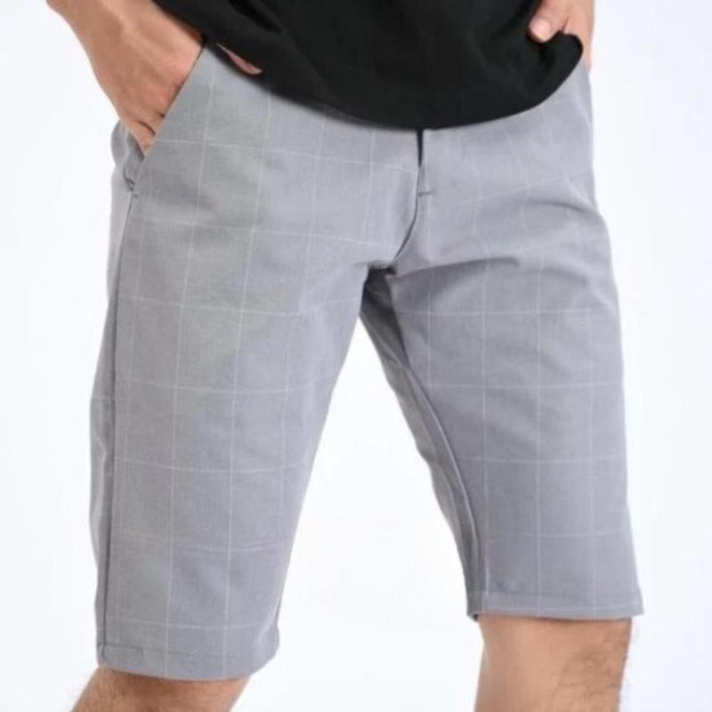 Quần short tây nam caro vải cotton co giãn 2 chiều ,quần sọt nam không nhăn nhàu, phong cách trẻ trung lịch lãm. Menswear