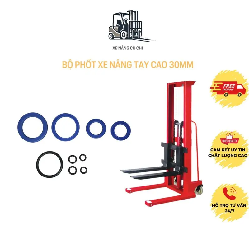 Phốt xe nâng tay thấp 2500kg, 3000kg, phốt xe nâng tay cao ngăn bụi, dầu, phốt xe nâng tay thấp và xe nâng tay cao, phốt nhớt xe nâng tay thấp chống mài mòn, phốt xe nâng tay chính hãng 4