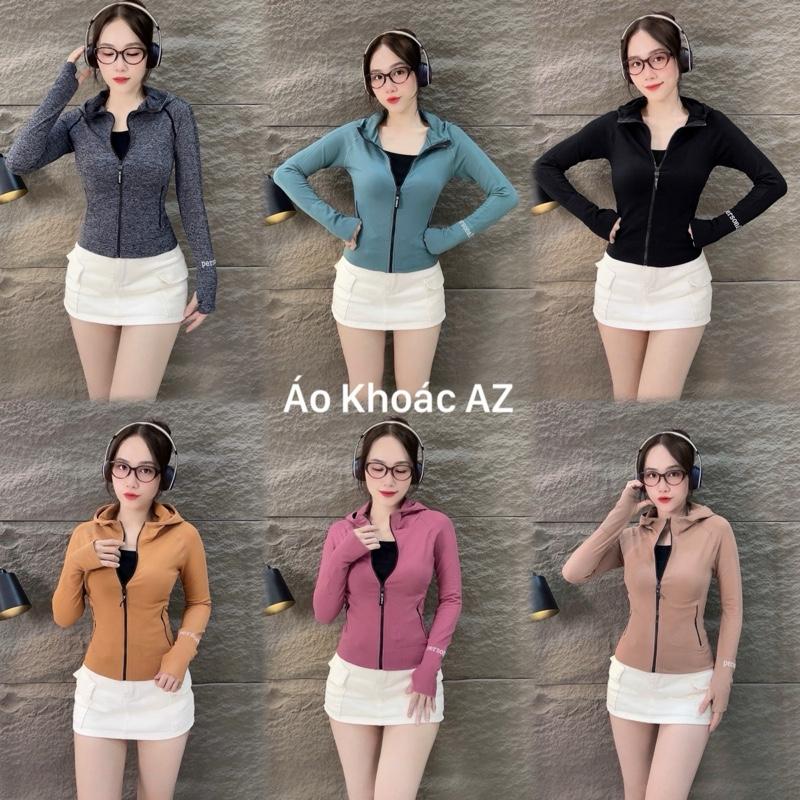 [36-68kg] Áo Khoác Thể Thao Nữ Form Lỡ Ôm Body Vải Thun Dệt Kim Quảng Châu [Person]. Áo Khoác Nữ Tập Gym, Yoga, Chạy Bộ Đồng Sport