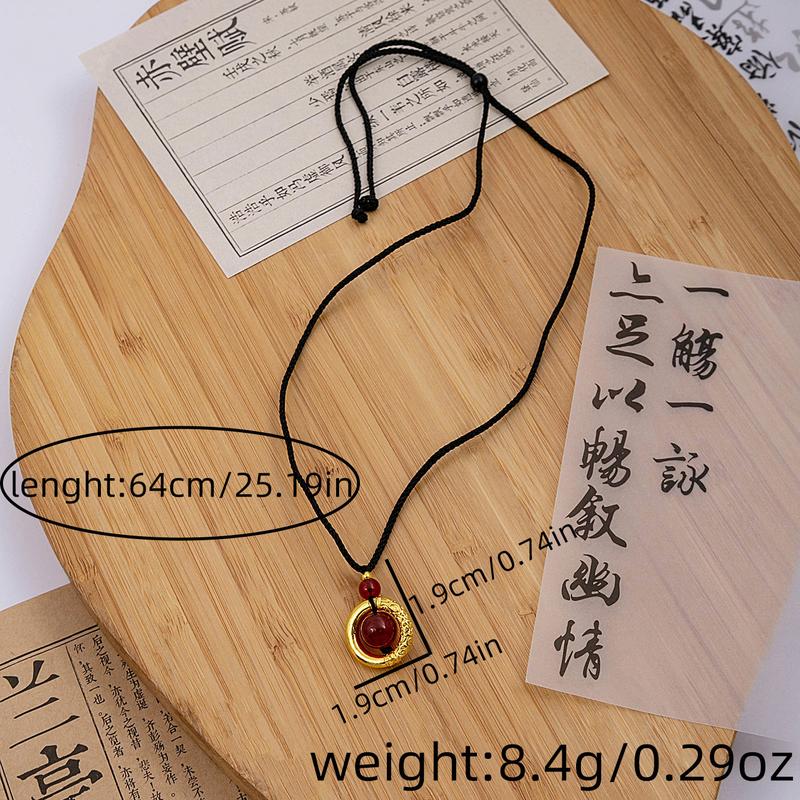 Product Introduction of Luxurious Chinese Style New Chinese Wedding Gold Fu Character Gourd Pendant Ethnic Style Premium Buddha Head Little Fat Fu Pendant Necklace 8